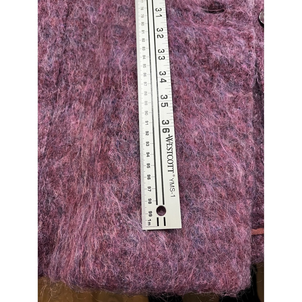 Bardolino Mohair Blend Coat Women's Purple Tweed Button Up‎ Mid Length England - Picture 4 of 12
